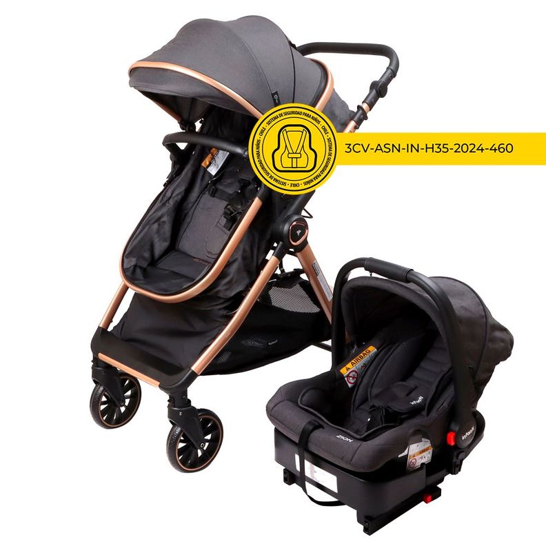 Coches Travel System Romanzo X1-D Negro Bronce Infanti-1
