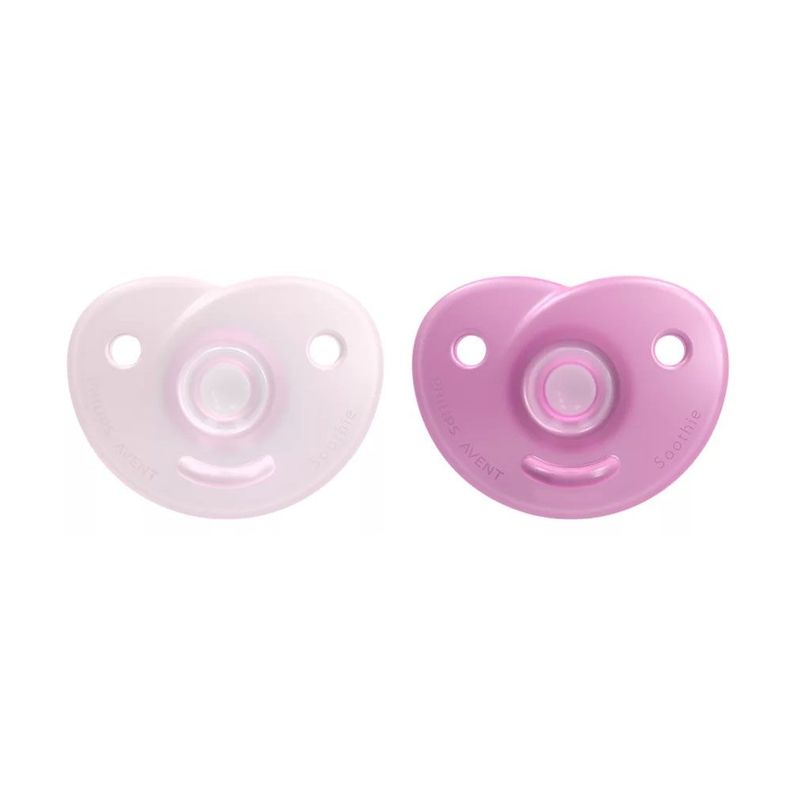 Chupete Soothie 0-6m 2 Unidades Frambuesa/Rosa Avent Rosado
