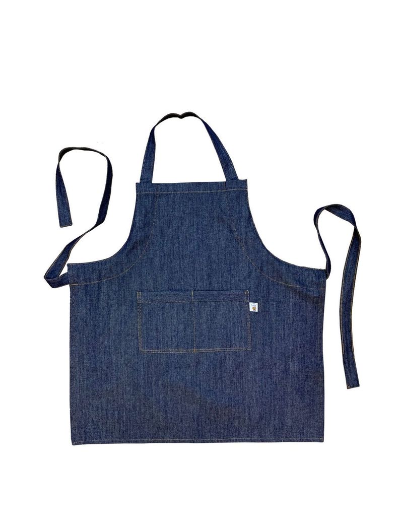 Pechera mezclilla con tirante ajustable 10 oz-1