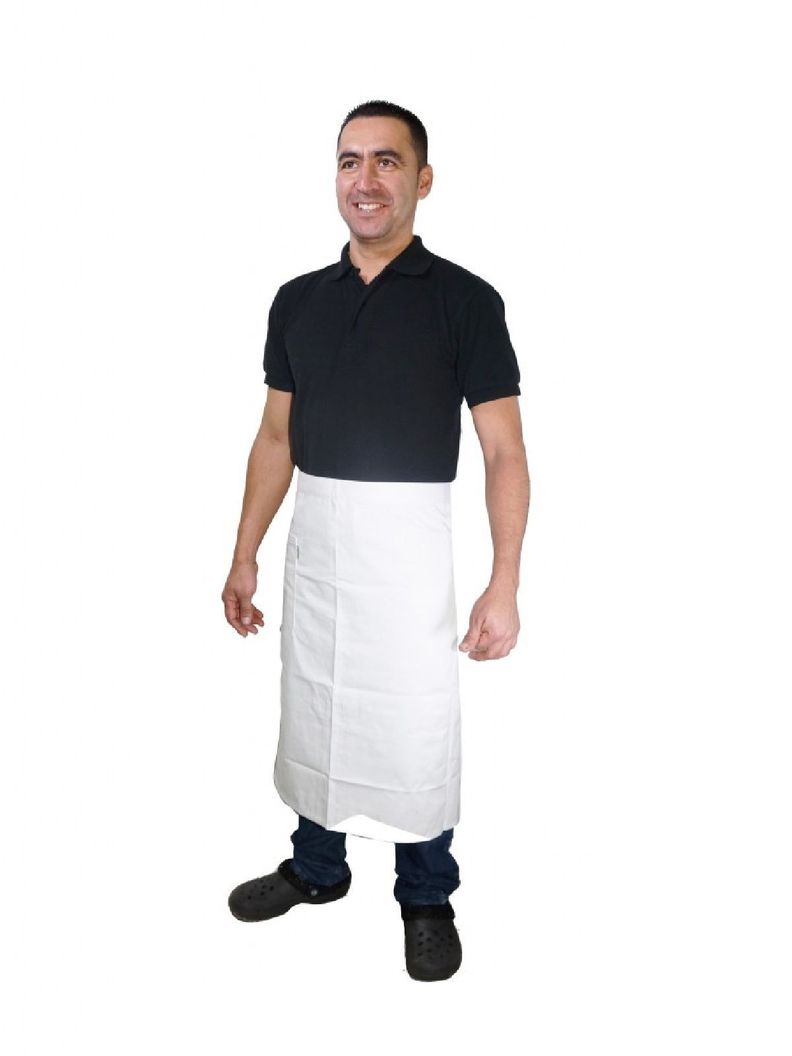 Mandil gabardina modelo Rectangular con 1 bolsillo -0
