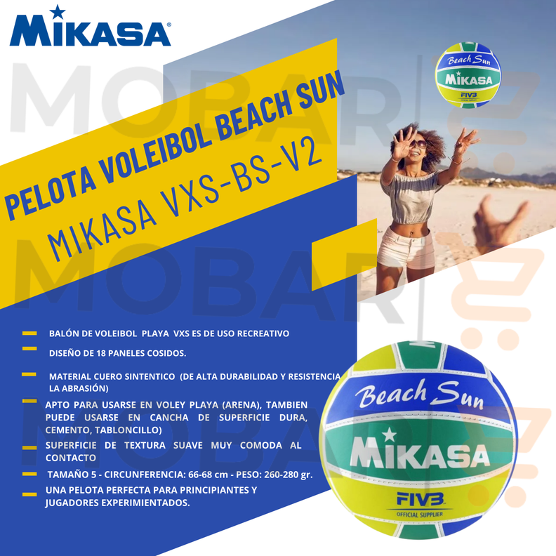 Pelota Volleyball Balon Voleibol Voley Volei Mikasa Beachsun-4