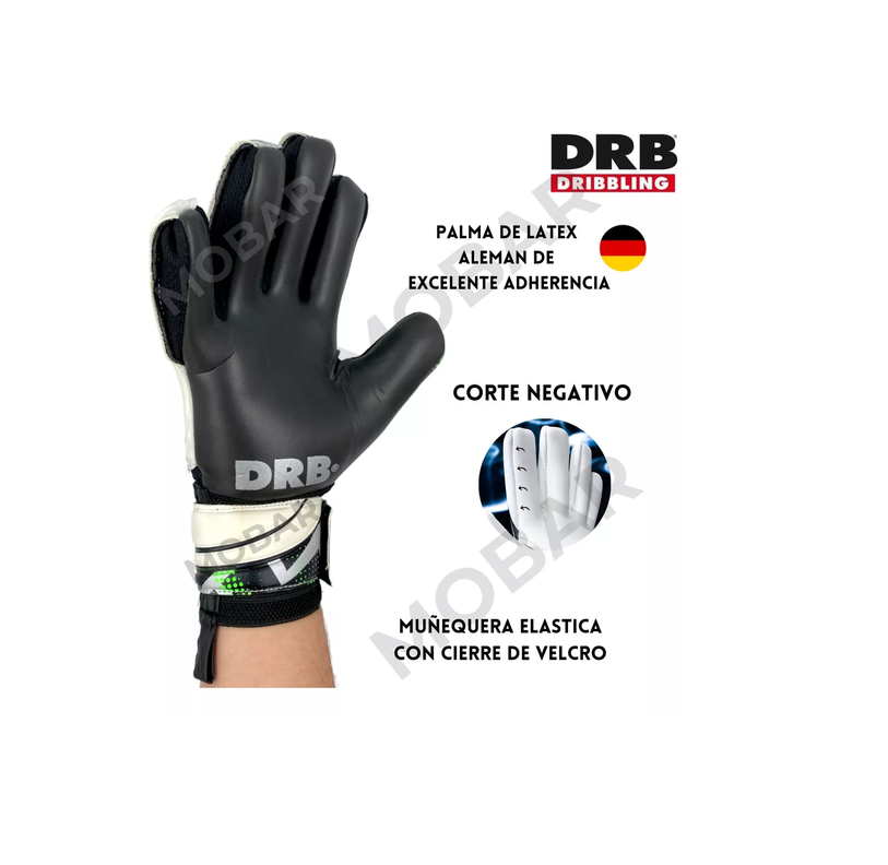 Guantes Arquero Portero Con Ferulas Drb Striker Latex Aleman-4