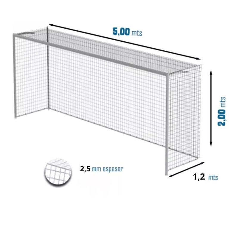 Red Futbolito Muuk 2.5mm 5x2x1.2mt Uso Intensivo Protecc Uv-4