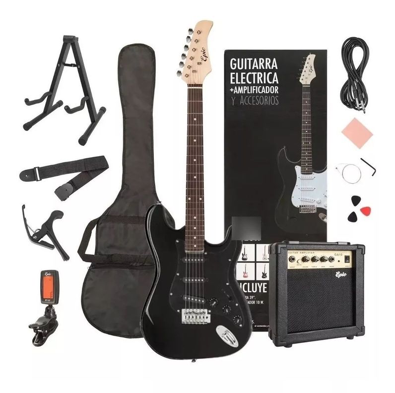 Pack Guitarra Eléctrica Epic 39 Set Amplificador Accesorios-0