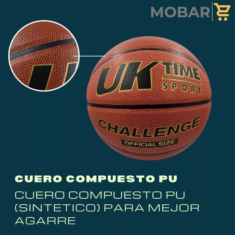 Balon Basquetbol Pelota Basketball #7 Uk Challenge Cuero Pu-1