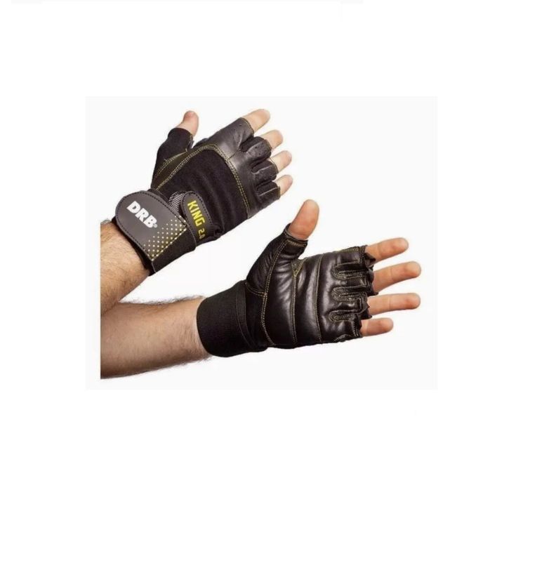 Guantes Gym Cuero Entrenamiento Pesas Fitness Drb King 2.0-1