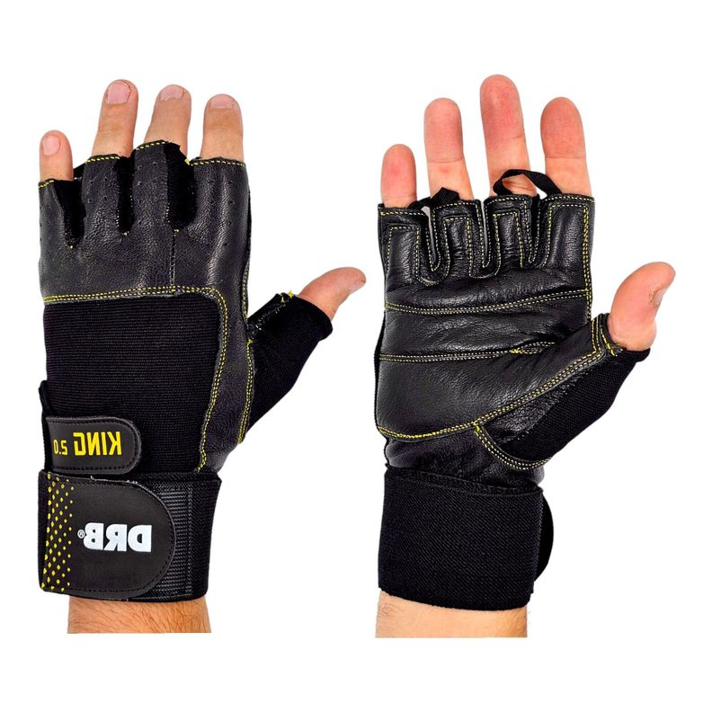 Guantes Gym Cuero Entrenamiento Pesas Fitness Drb King 2.0-6