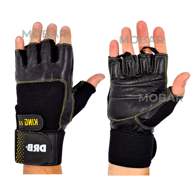Guantes Gym Cuero Entrenamiento Pesas Fitness Drb King 2.0-7