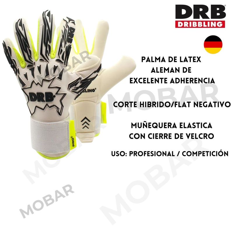 Guantes Arquero Portero Futbol Drb Feline Pro Latex Aleman-4