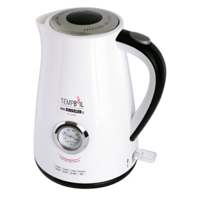 Hervidor De Agua Sindelen Ha-2660bl 1,7lt Reloj Termómetro-0