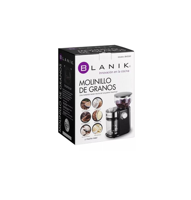 Molinillo Moledor De Cafe Y Granos Blanik Molienda Regulable-5