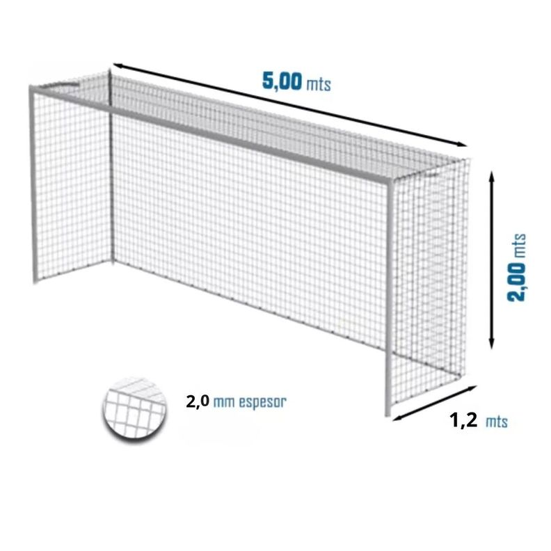 Red Futbolito Muuk 2mm 5x2x1.2mt Uso Intensivo Proteccion Uv-3