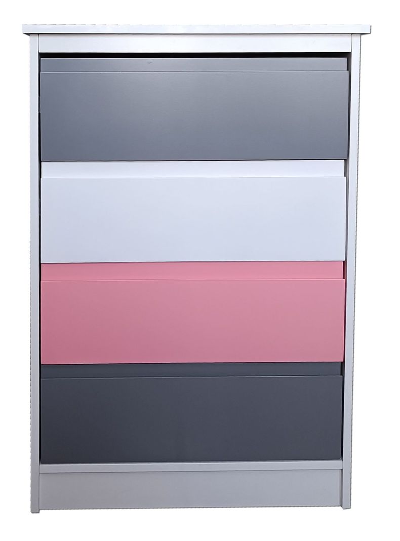 Cajonera 4 Cajones Rosado Grafito Premium