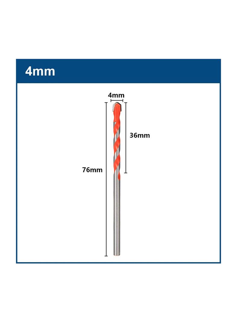 Broca Hss De Carburo Acero Azulejos Cerámica Vidrio Concreto 4MM-1