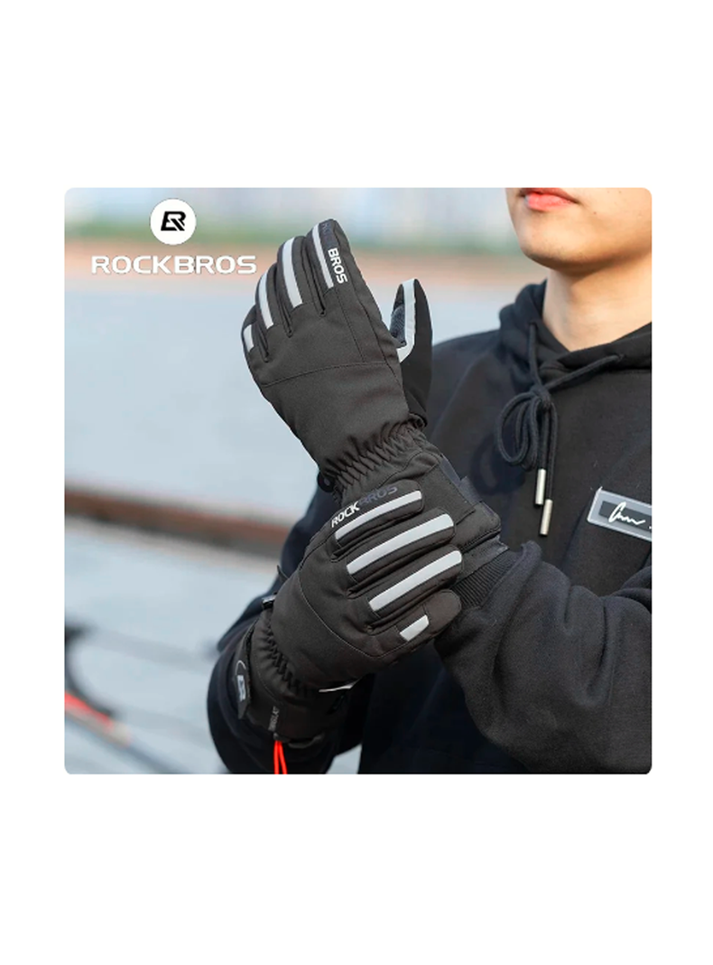 Guantes Invierno Frio Nieve Térmicos Impermeables Rockbros-4