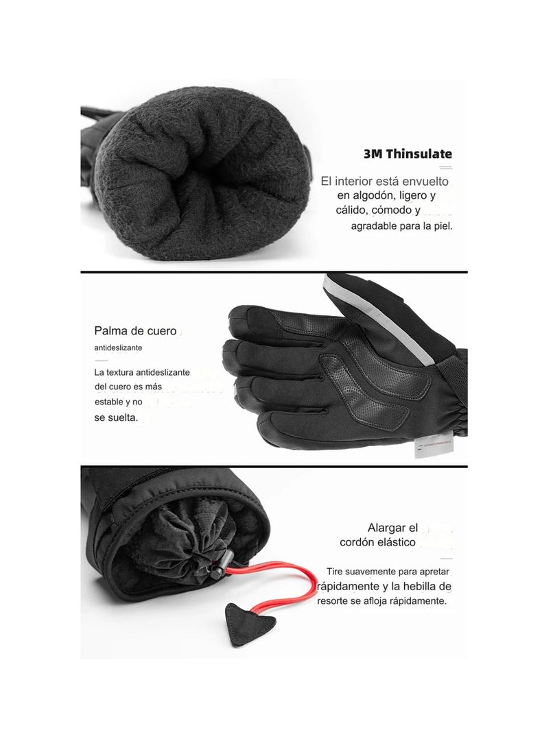 Guantes Invierno Frio Nieve Térmicos Impermeables Rockbros-6