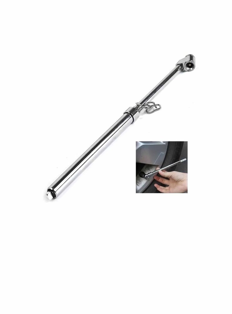 Manómetro Medidor Presión Manual Neumáticos 10-160 Psi 30 Cm-0