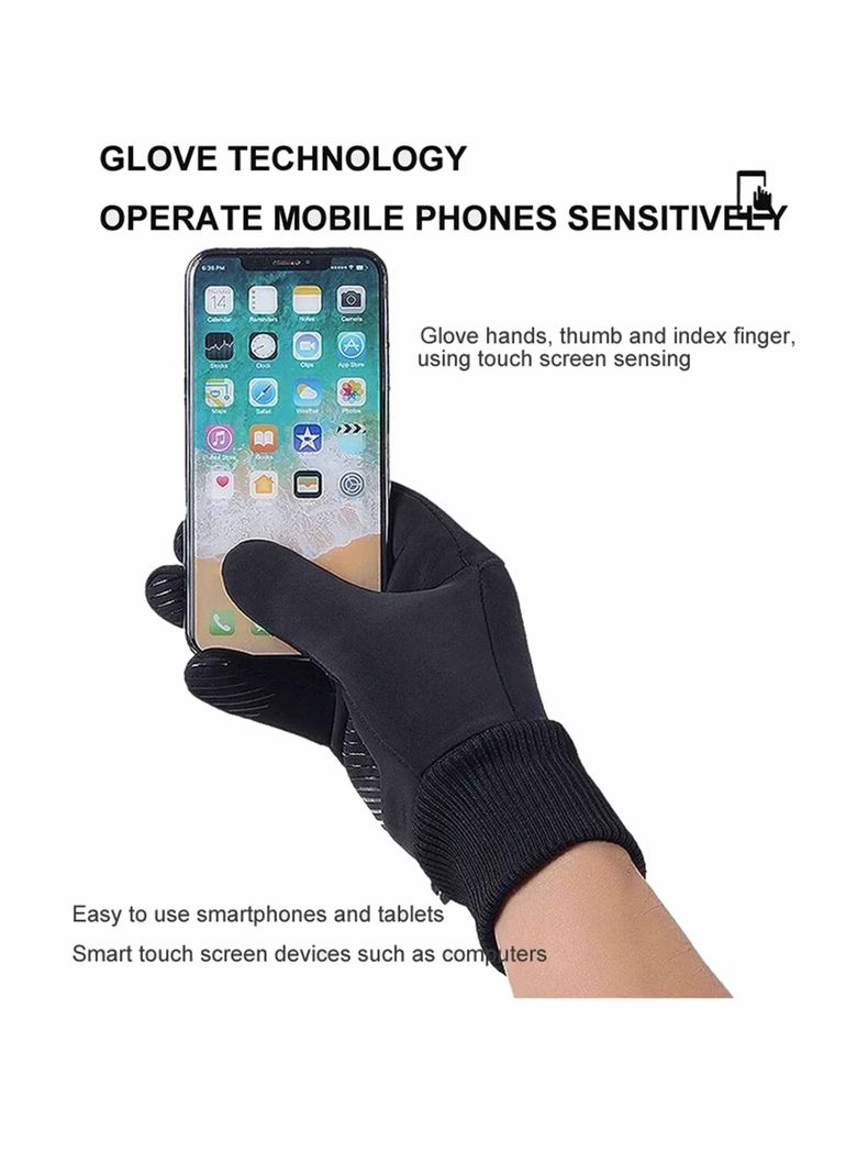 Guantes Térmicos Resistentes Al Viento, Deportivo Y Casual-2