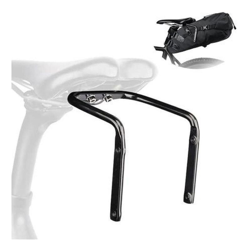 Soporte Estabilizador Trasero Sillín Bolso Bicicleta Ruta Negro