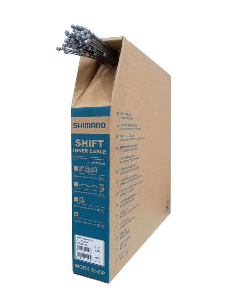 Cable Cambio Shimano 1.2x2100mm Caja X100 Piezas-0