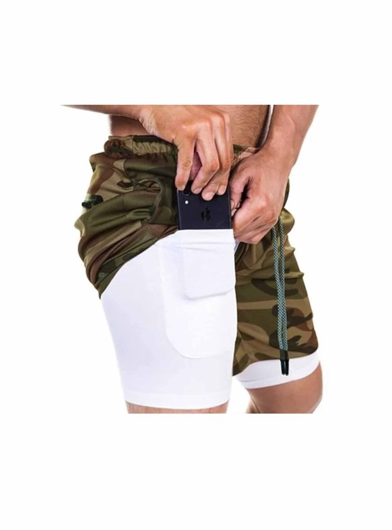 Short Gimnasio Hombre Con Calza Y Bolsillo Para Celular-0