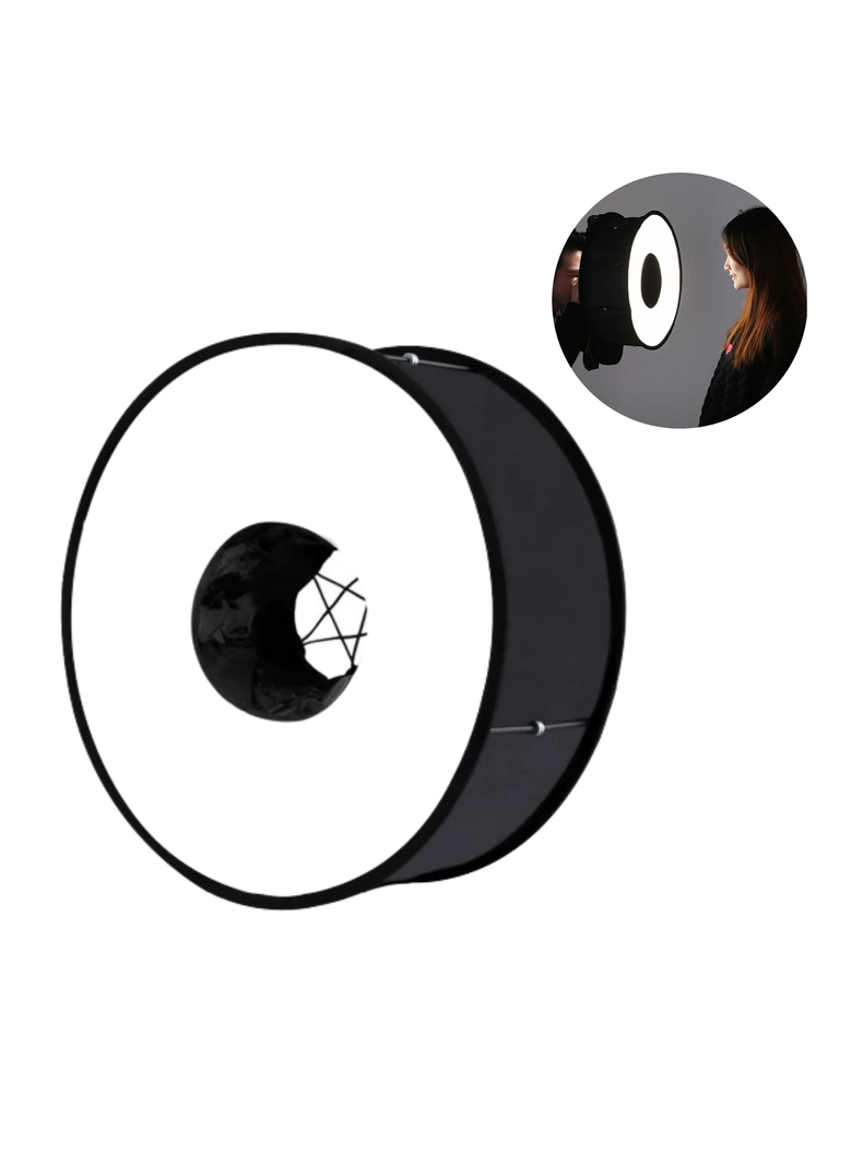 Softbox Anillo Difusor Luz Cámara Plegable Fotografia 45cm-0