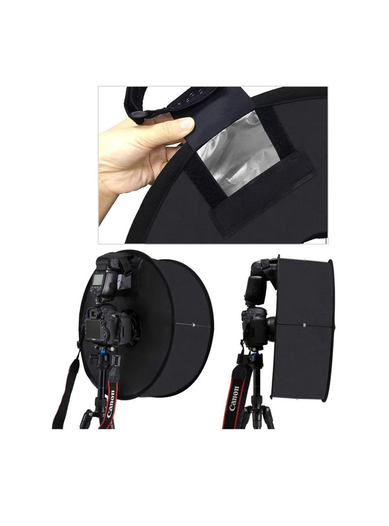 Softbox Anillo Difusor Luz Cámara Plegable Fotografia 45cm-1