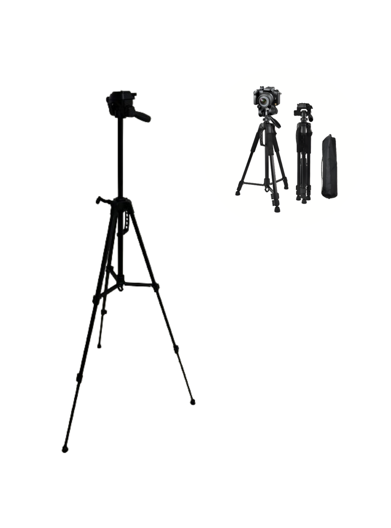 Trípode Cámara Y Celular Plegable Con Bolso Aluminio 140cm-0