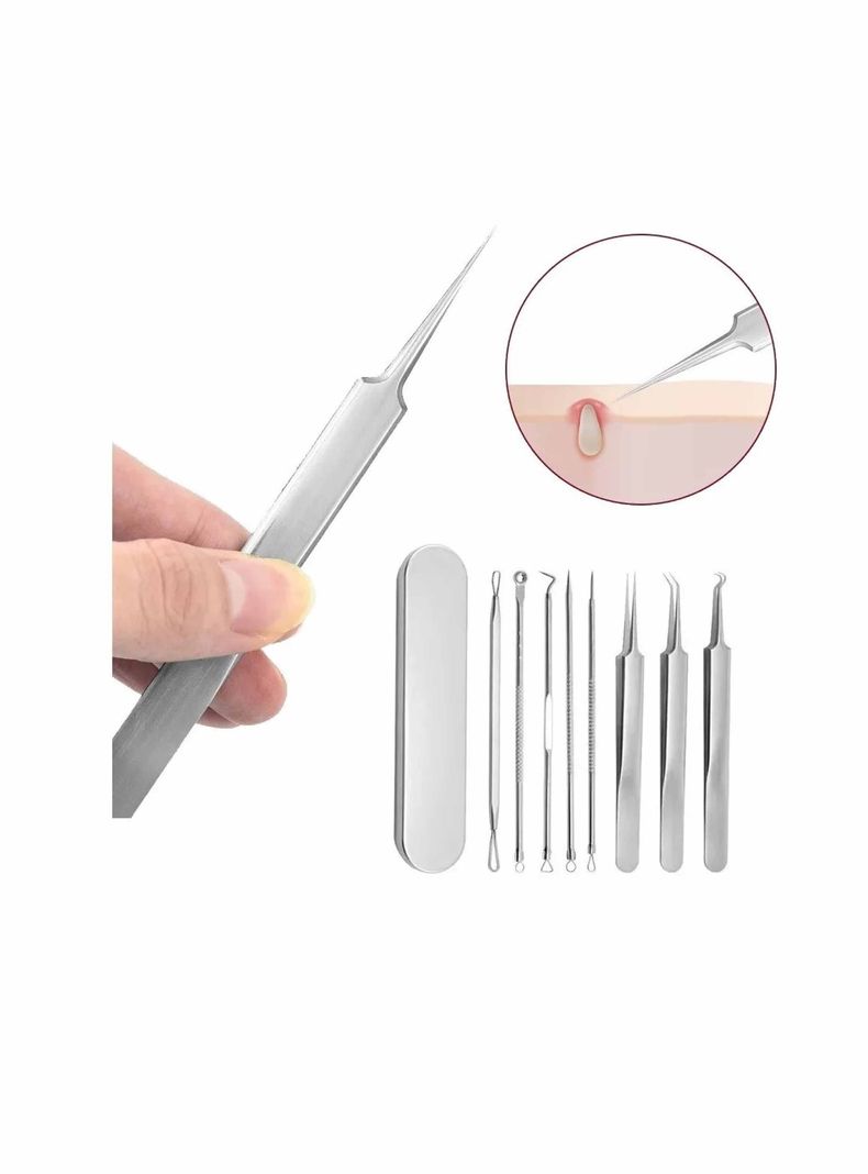 Kit 8pcs Limpieza Facial Removedor Espinillas, Puntos Negros-0