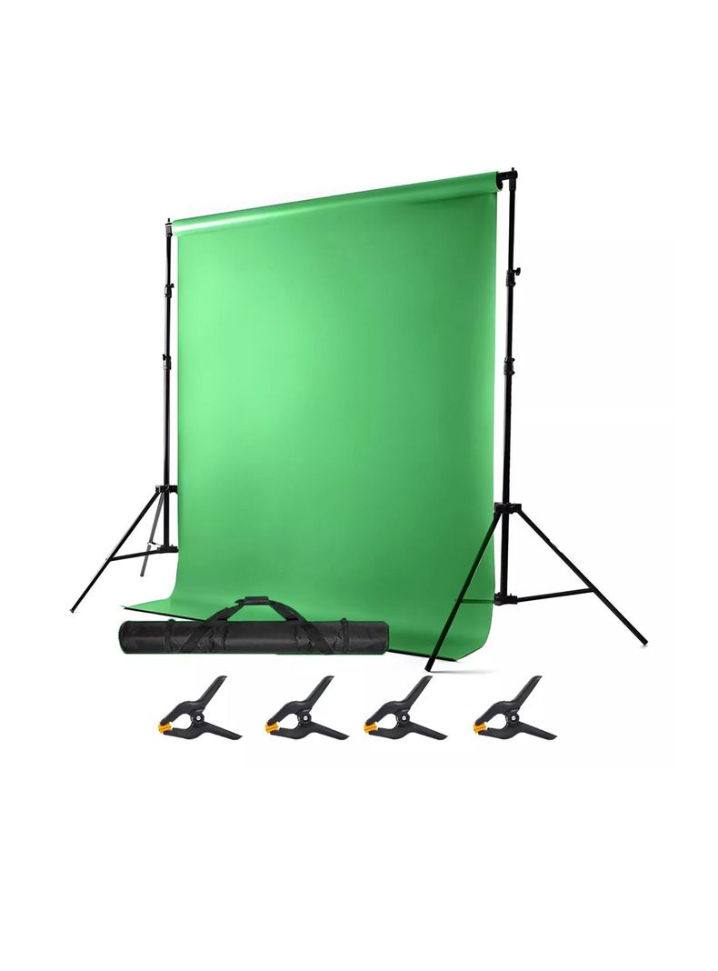 Set Fondo Chroma Verde 2x3 Metros + Tripodes + Bolso, Telón-0