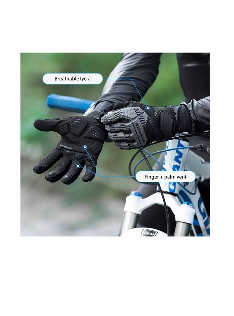 Guantes Con Protección Rockbros Moto Bicicleta Enduro Dh-5
