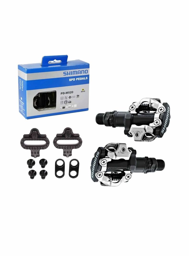Pedales + Calas, Shimano M520 Deore Spd Mtb-0