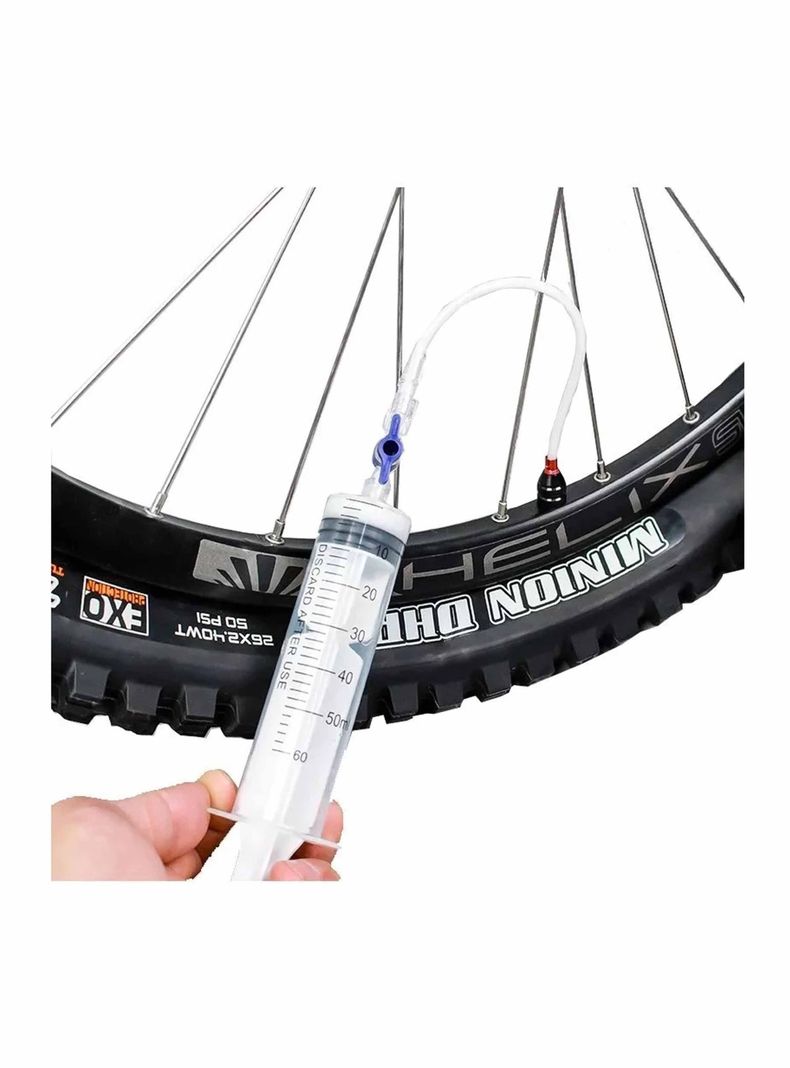 Jeringa Inyectora De Líquido Sellante Tubeless, Bicicleta
