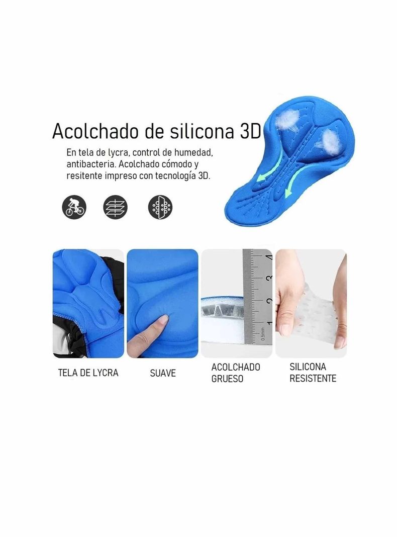 Calza De Ciclismo Gel, Short Ropa Interior Acolchada-5