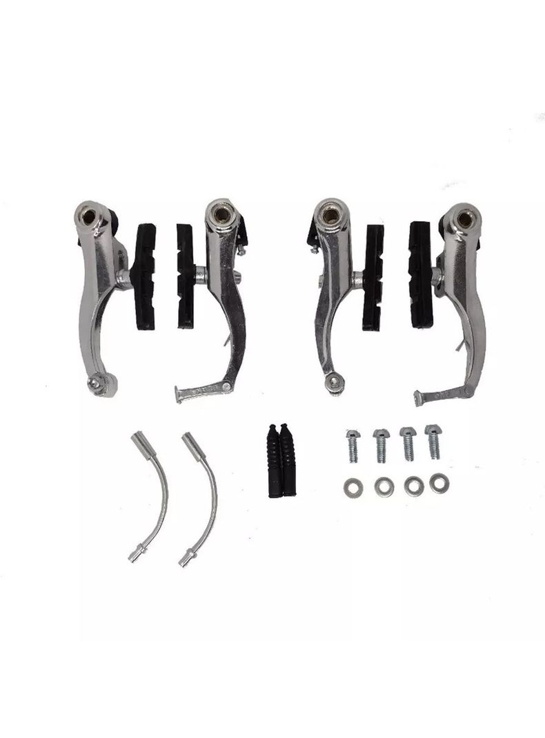 Set Completo Frenos V-brake De Aluminio Robustos Bicicleta-0