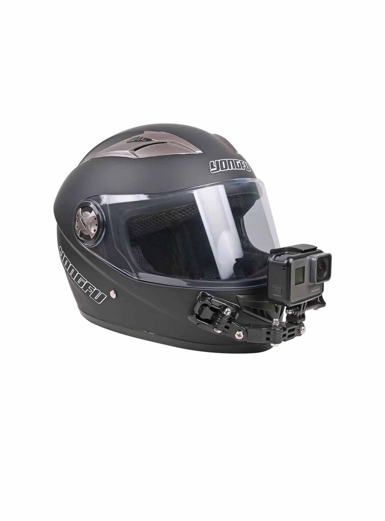 Soporte Gopro Frontal Y Lateral Para Casco De Moto-bicicleta-0