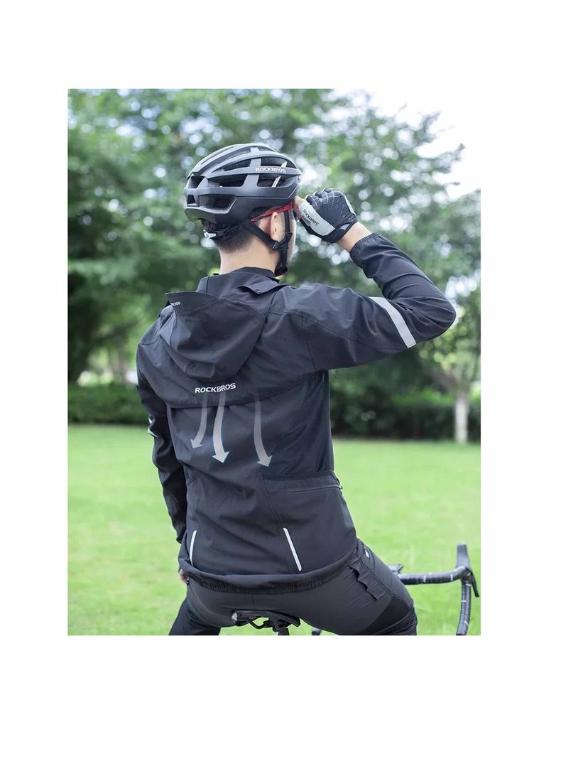 Cortavientos Rockbros Con Mangas Extraíbles 2 En 1 Bicicleta-2