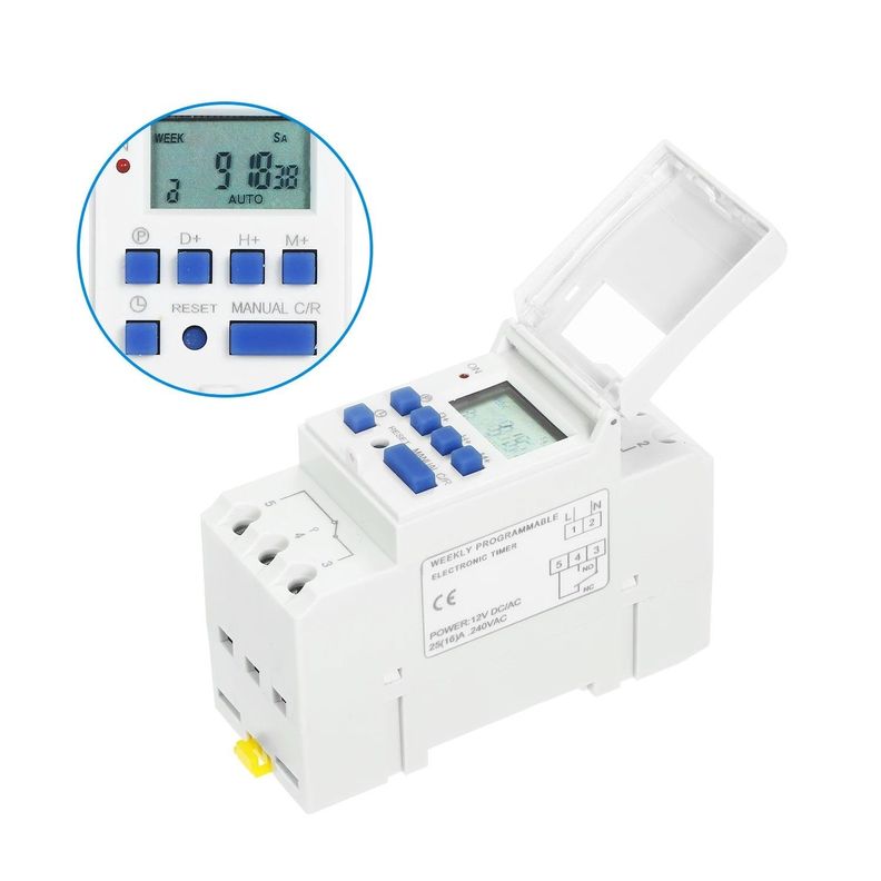 Timer Din Automático Programable Digital Temporizador 220v-1