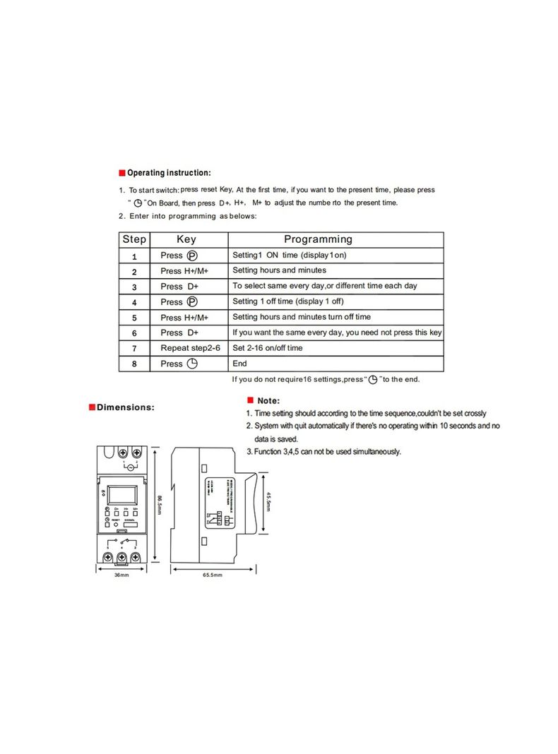 Timer Din Automático Programable Digital Temporizador 220v-4