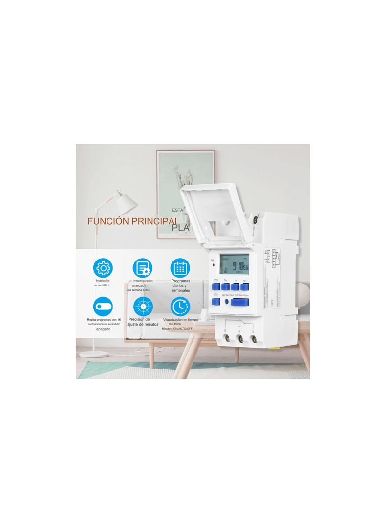 Timer Din Automático Programable Digital Temporizador 220v-7