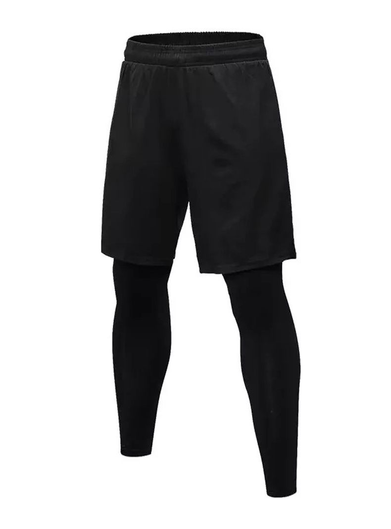 Short Gimnasio Hombre Con Calza Larga Y Bolsillo Para Celular-0
