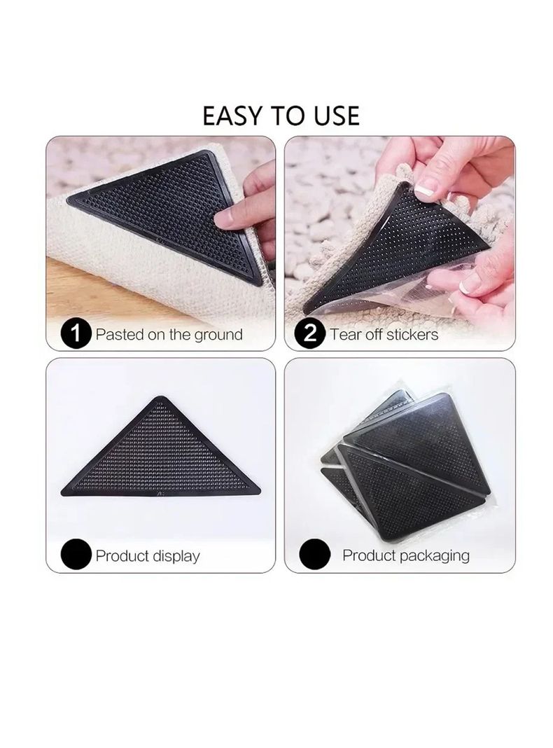 Sujetadores Antideslizantes Alfombra Reutilizables 4pcs-6