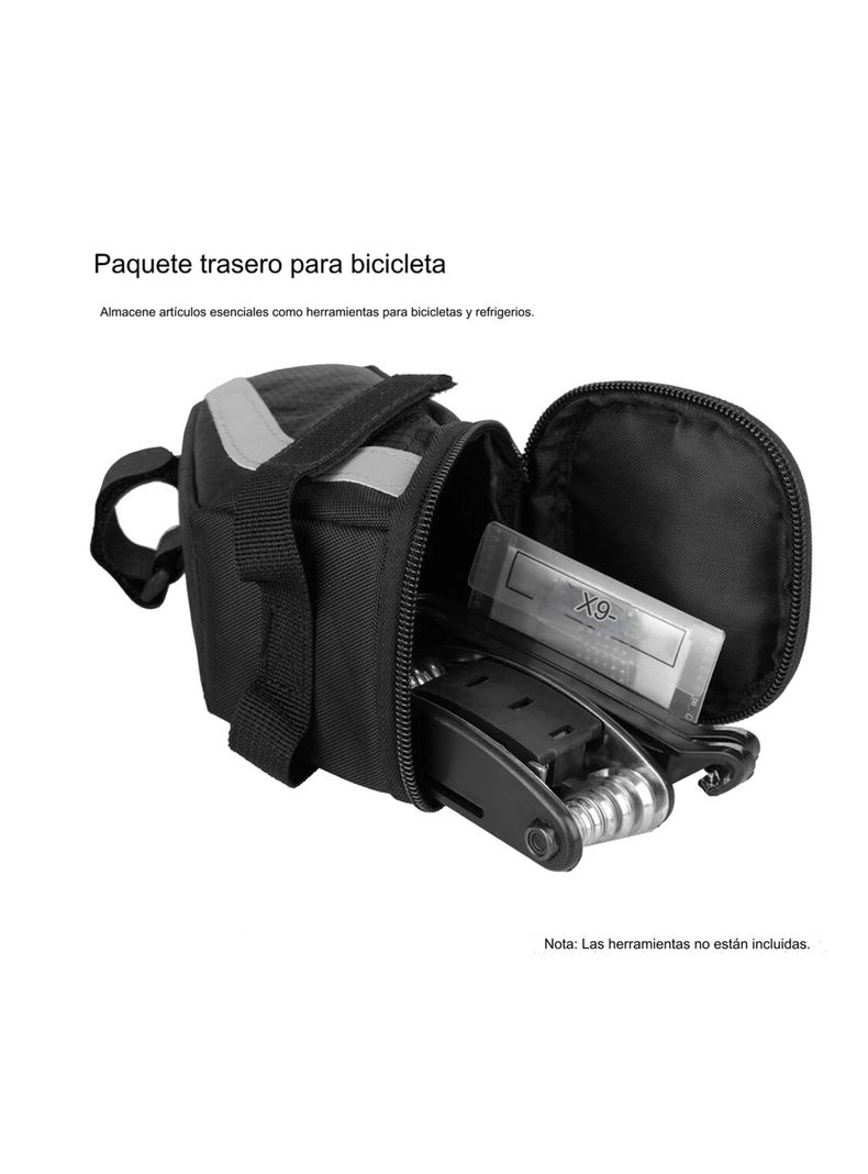 Bolso Trasero 1.5 Lt Tubo Sillín Impermeable Bicicleta-3