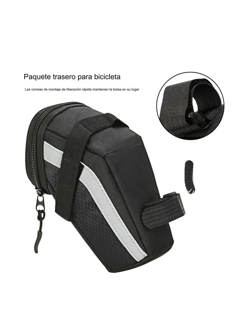 Bolso Trasero 1.5 Lt Tubo Sillín Impermeable Bicicleta-4