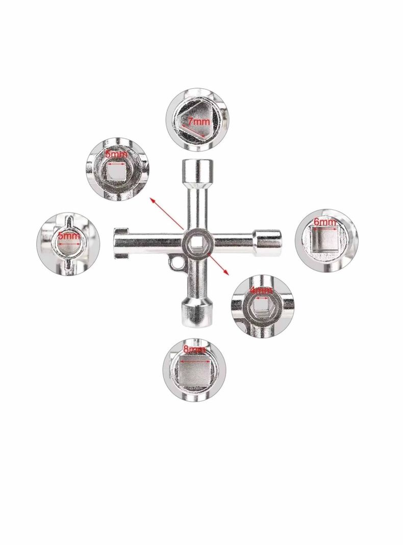 Llave 4 Vías / Cabezas Para Gabinetes Eléctricos Ascensores-1