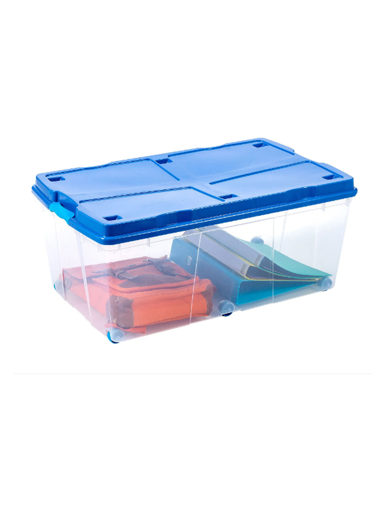 Caja Organizadora 100lts Wenco C Ruedas 82x48x35cm Apilable-1