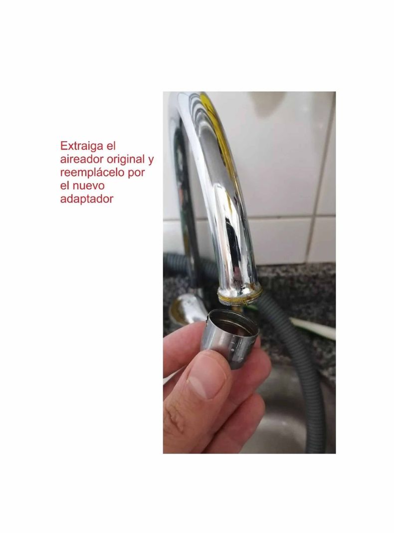 Adaptador Lavaplatos A Lavadora. Con Aireador, 22 Mm A 3/4.-5