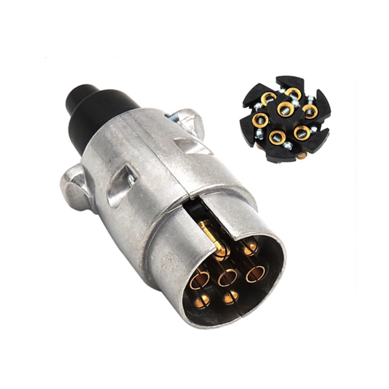 Set Enchufe 7 Pin Macho Hembra Carro Arrastre Remolque-3