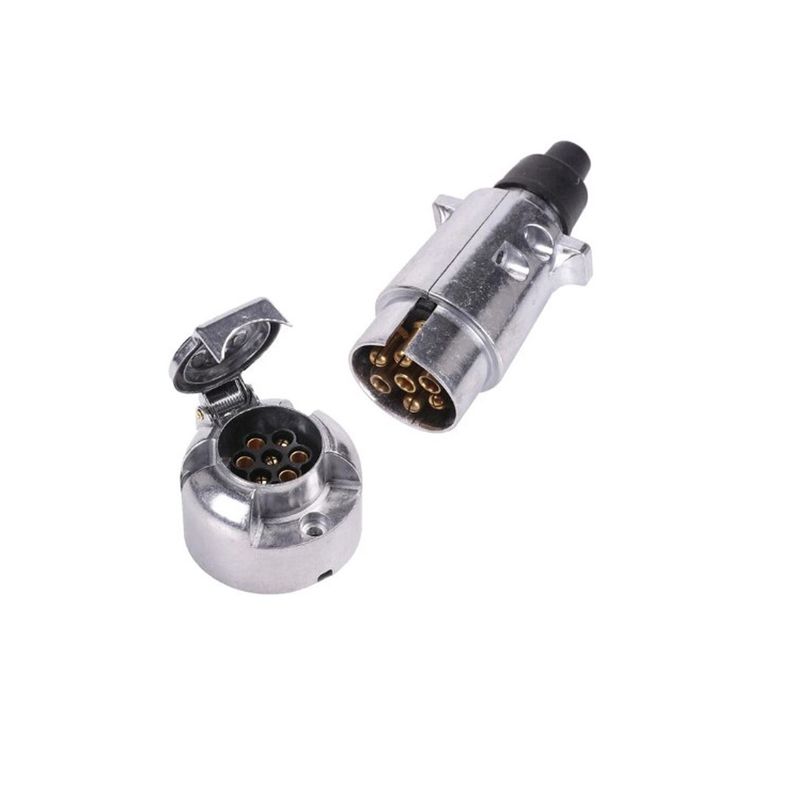 Set Enchufe 7 Pin Macho Hembra Carro Arrastre Remolque-5