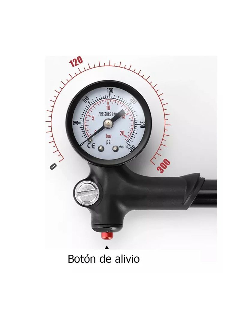 Bombín De Horquilla Y Shock De Aluminio 300 Psi Suspensión-2